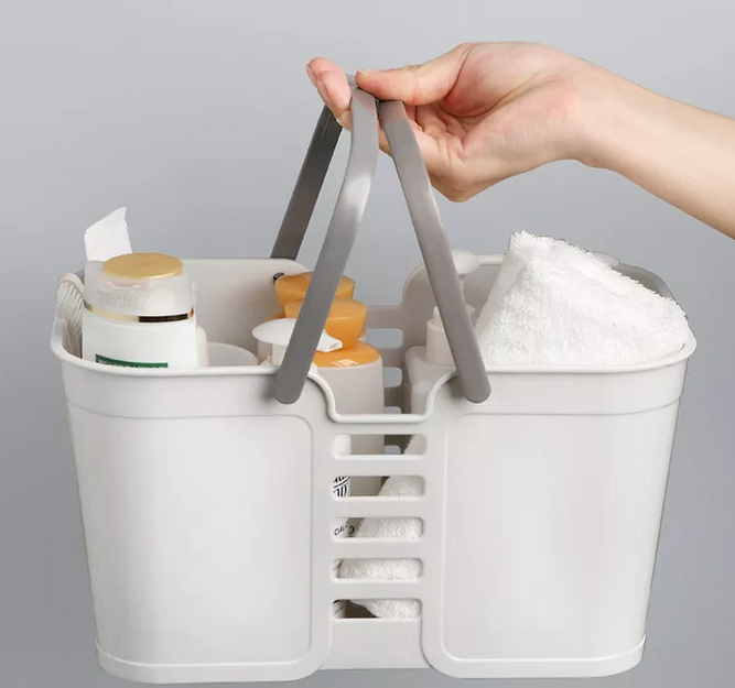 Преносима домакинска пластмасова кошница за съхранение за баня4
