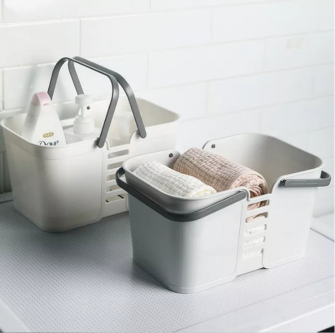 Cestino portaoggetti in plastica portatile per uso domestico per il bagno9